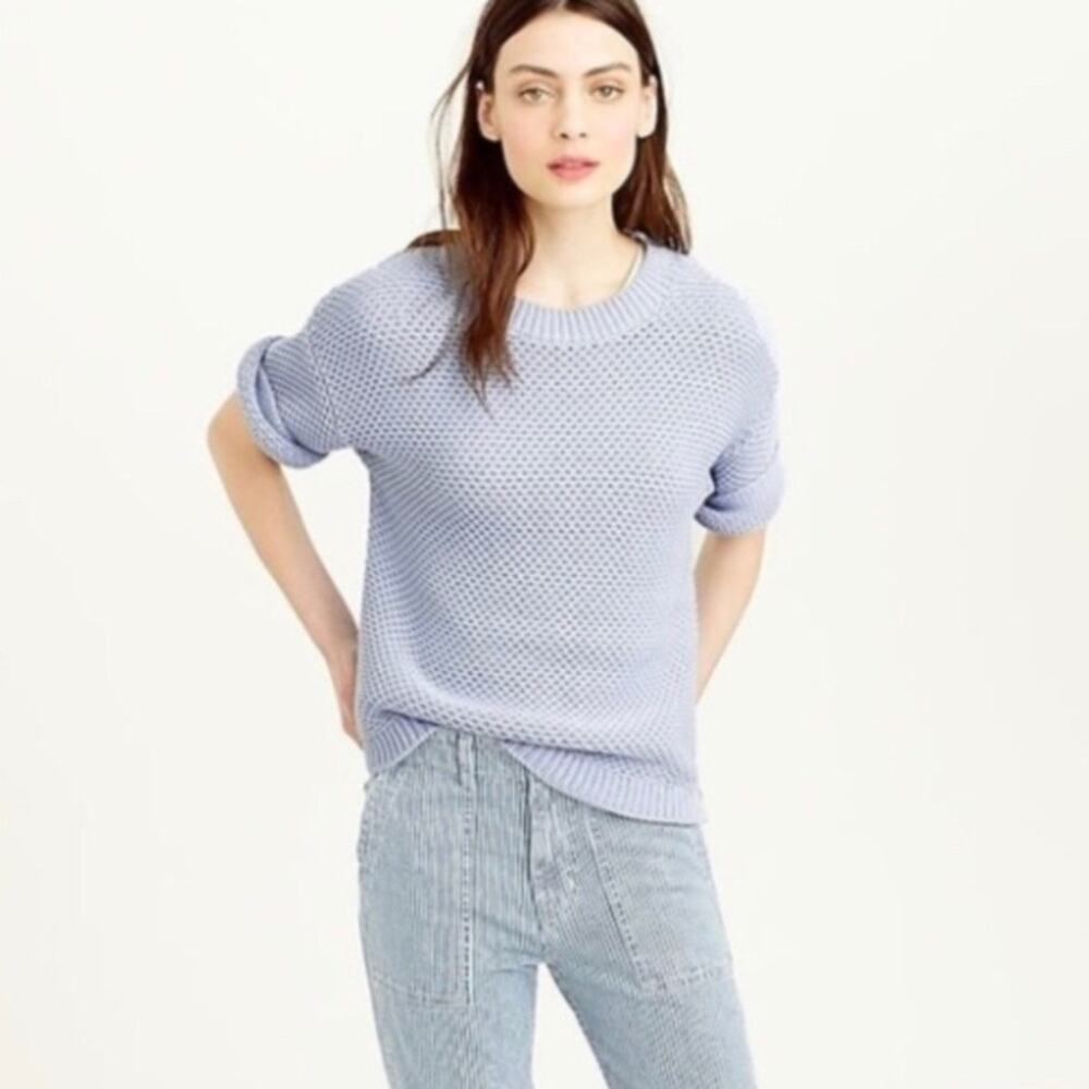 J. Crew Short Sleeve‎ Open Stitch Sweater.
